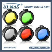 Hot selling green/red/yellow/blue/White frosted 45mm torch filter lens
